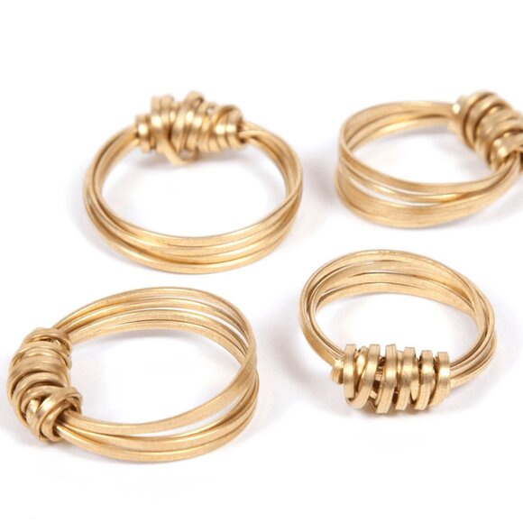 Handmade Brass Ribbon Ring - Picture 2 of 3